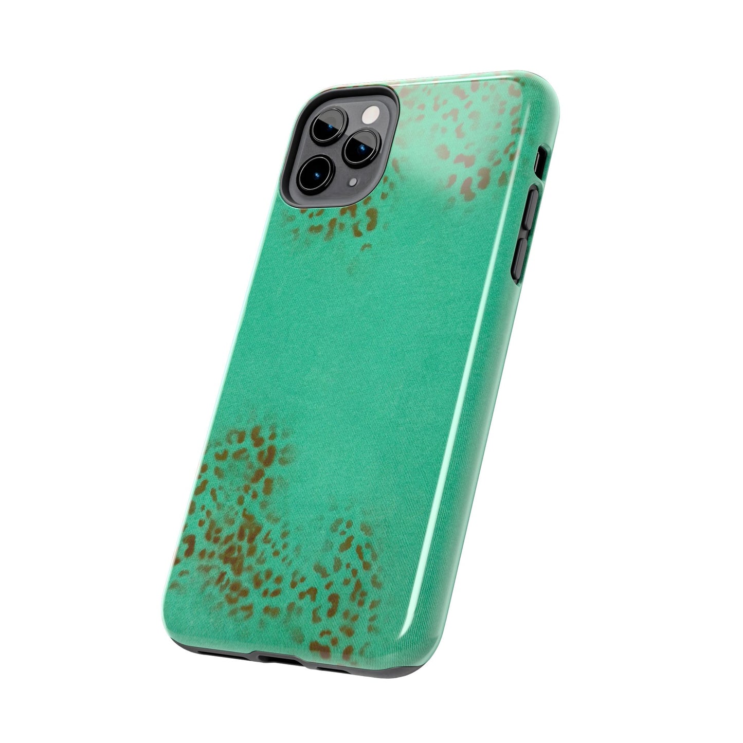 "teal cheetah" airbrush iPhone case