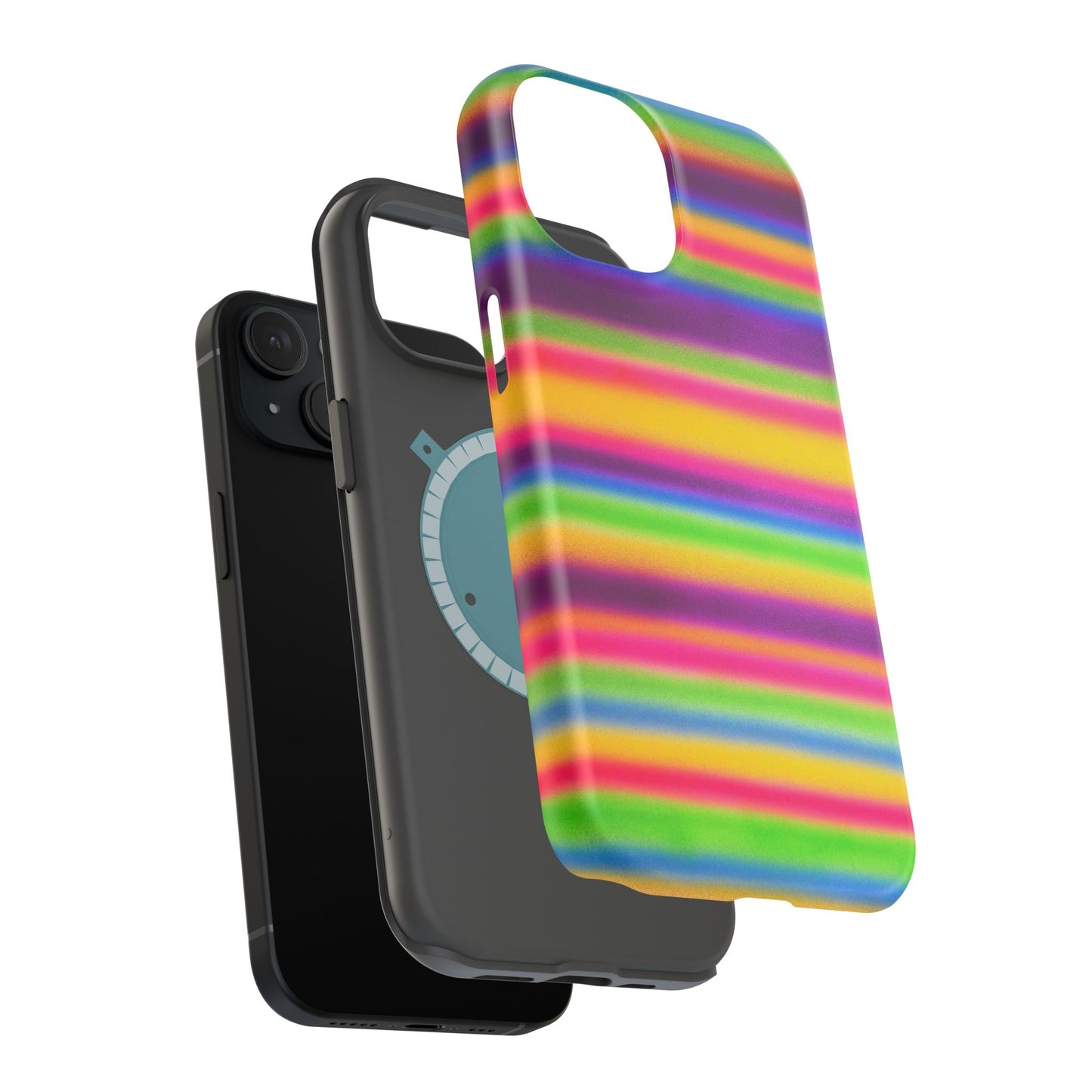 MagSafe "colorful stripes" airbrush iPhone case
