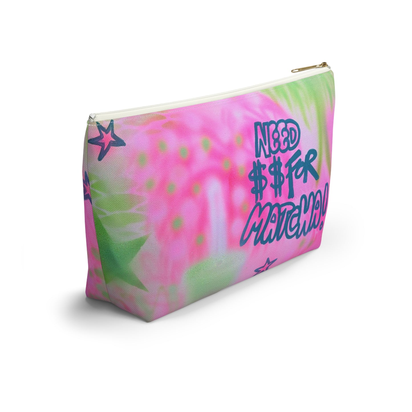 "need $$ for matcha" airbrush makeup pouch