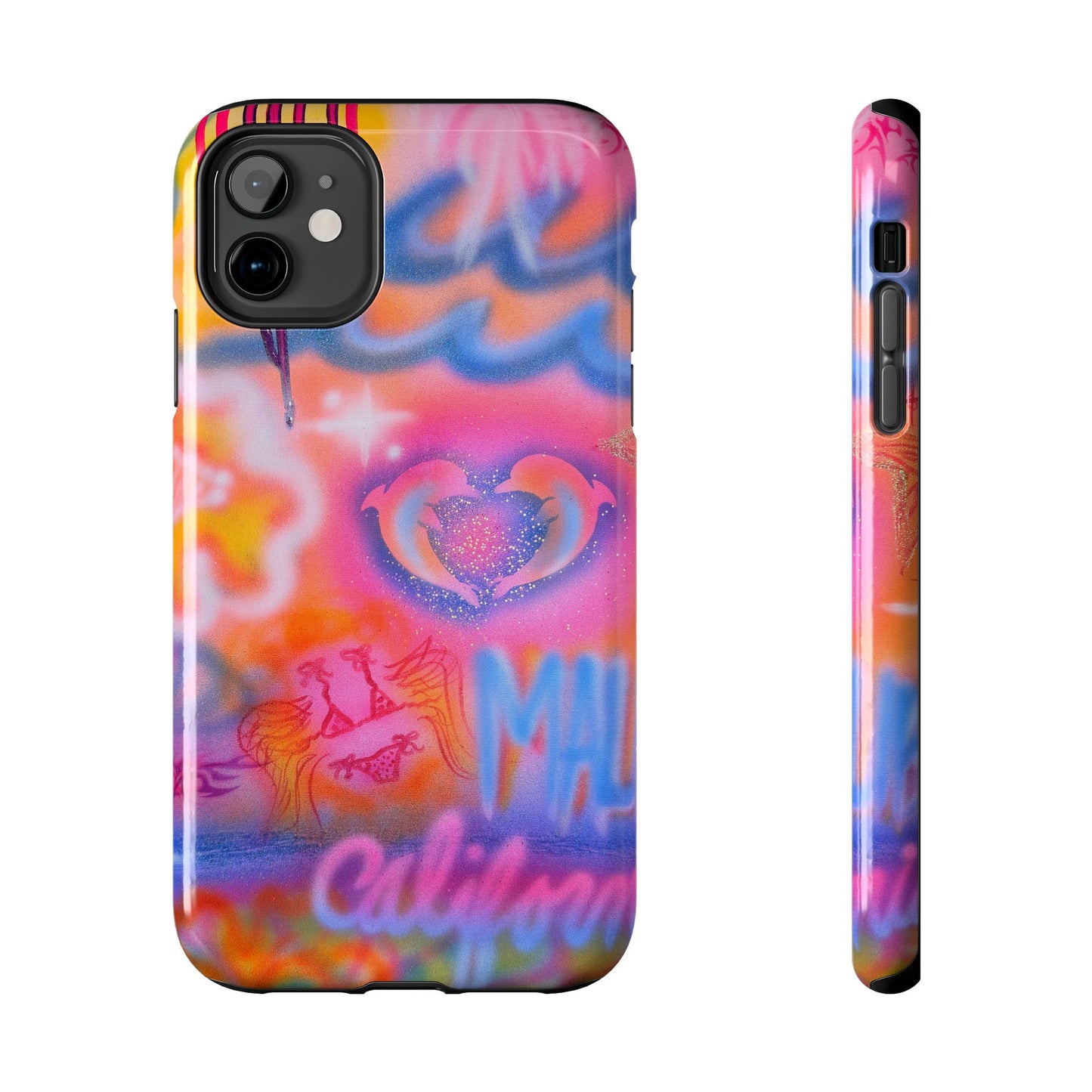 "mornings in malibu" airbrush iPhone case