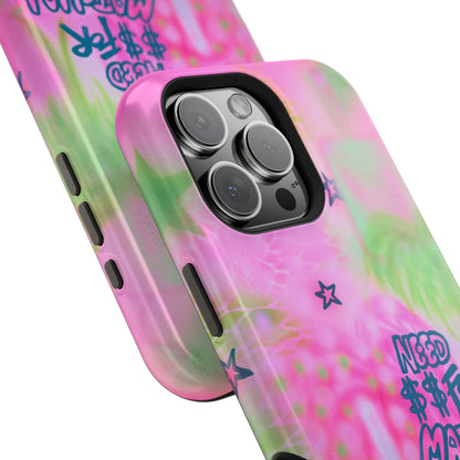 MagSafe "need $$ for matcha" airbrush iPhone case
