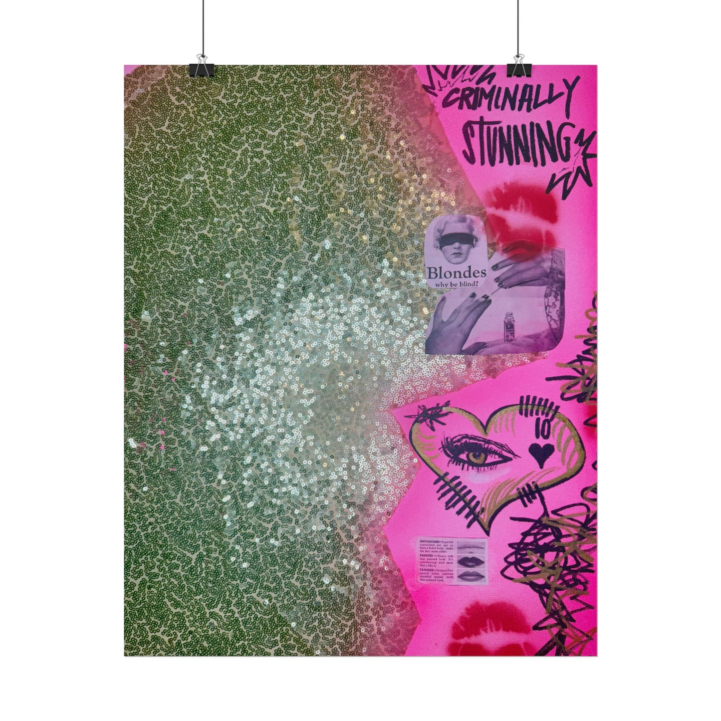 "glitter gloss" airbrush rolled print