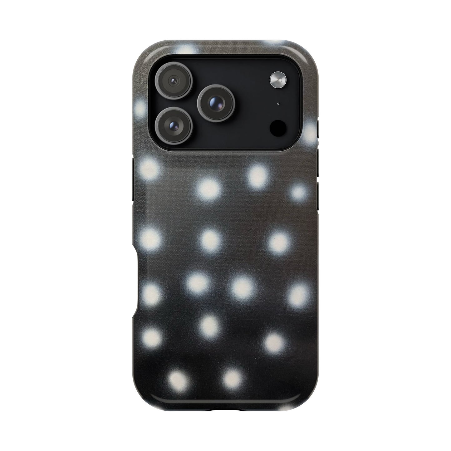 MagSafe "coconut noir polka dot" airbrush iPhone case