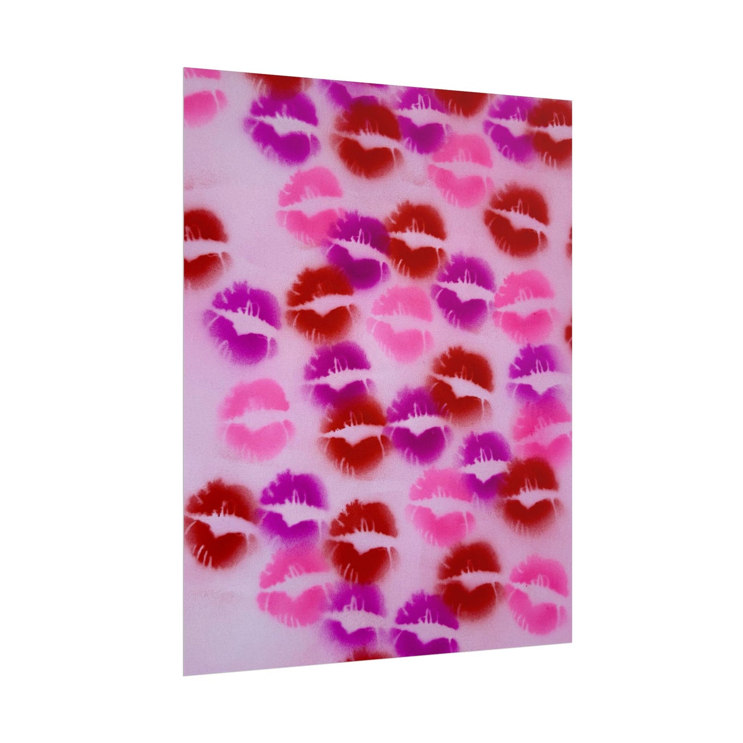 "mwah!" airbrush rolled print