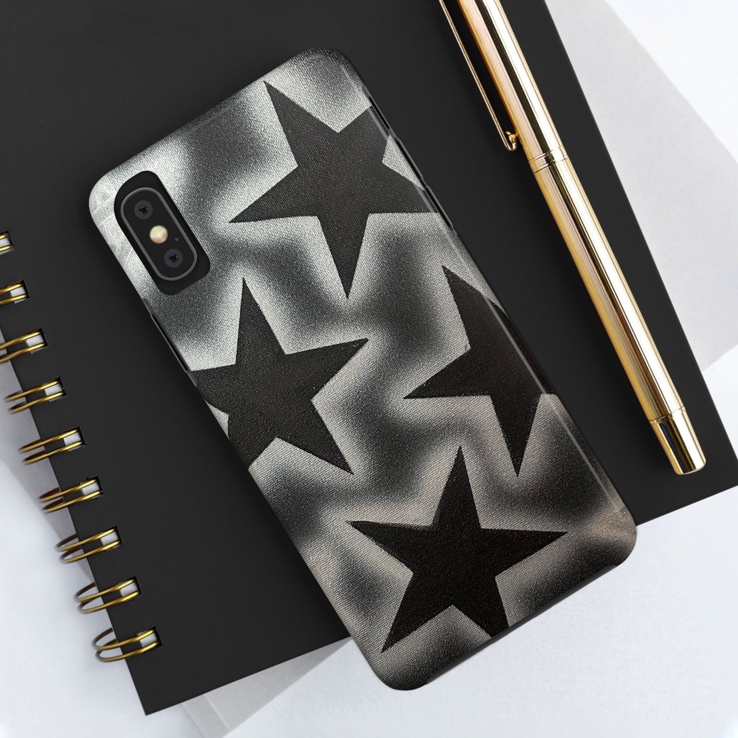 "chrome stars" airbrush iPhone case