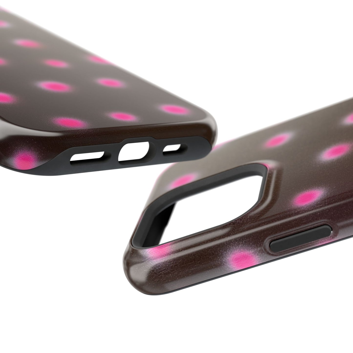 MagSafe "cherry mocha polka dot" airbrush iPhone case