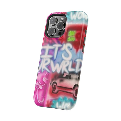 MagSafe „its ur WRLD“ Airbrush iPhone Hülle