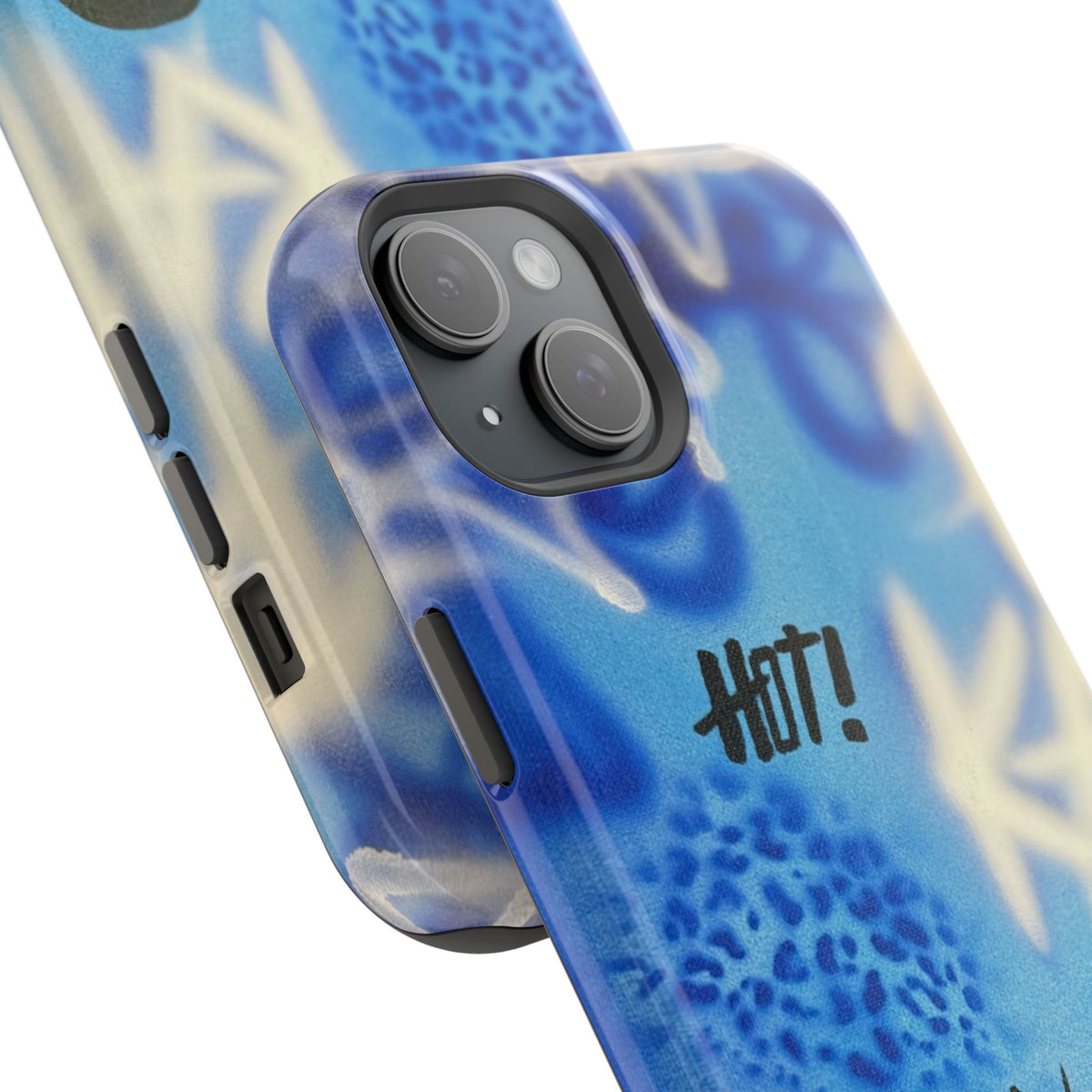 MagSafe "brilliant blues" airbrush iPhone case