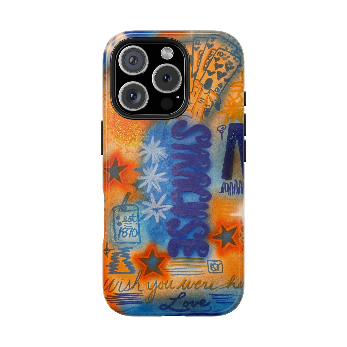 "syracuse" airbrush iPhone case
