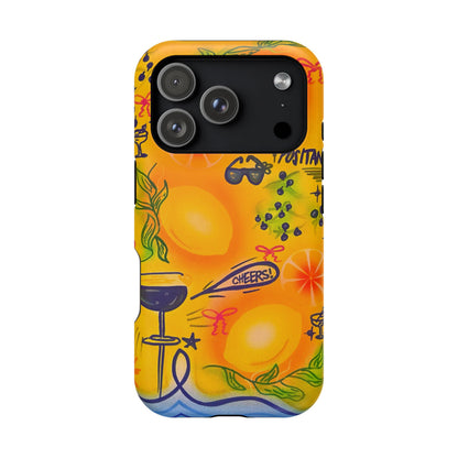 MagSafe Airbrush iPhone Hülle „citrus coastline“