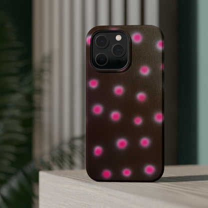 MagSafe "cherry mocha polka dot" airbrush iPhone case