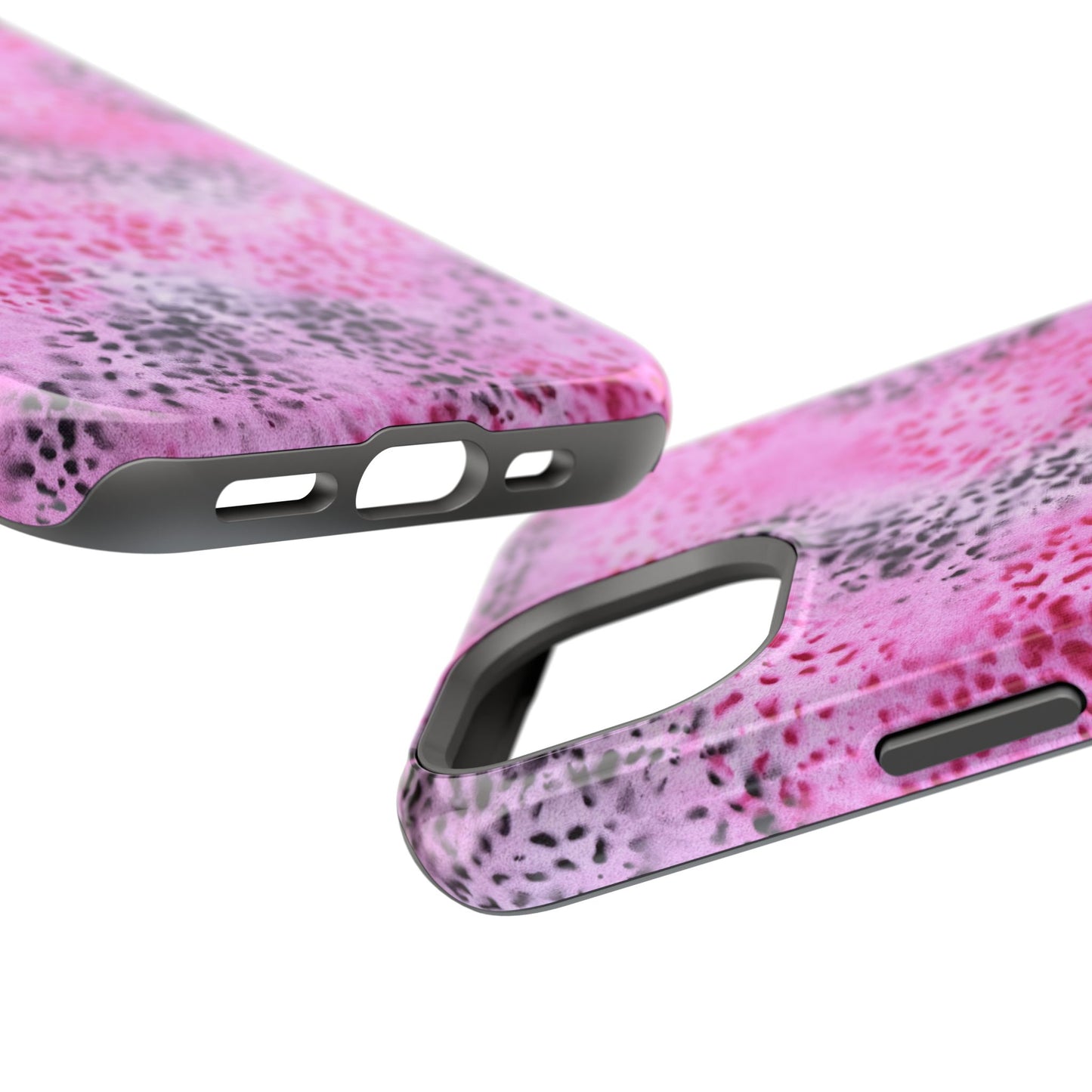 MagSafe "pink cheetah" airbrush iPhone case