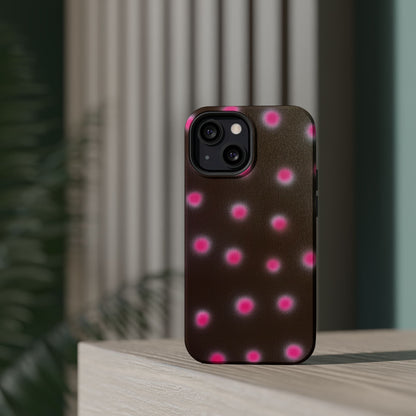 MagSafe "cherry mocha polka dot" airbrush iPhone case