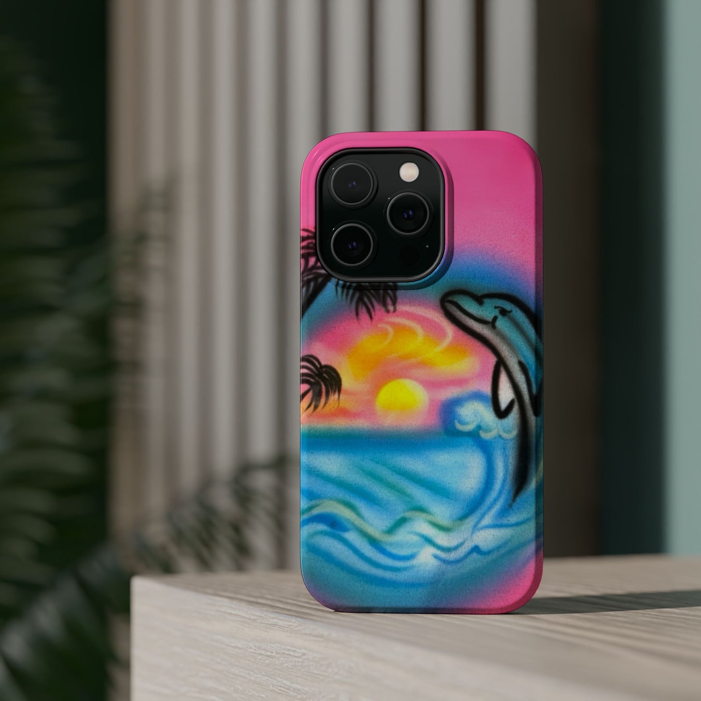 MagSafe "Delfinliebe" Airbrush iPhone-Hülle
