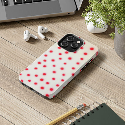"vanilla cherry polka dot" airbrush iPhone case