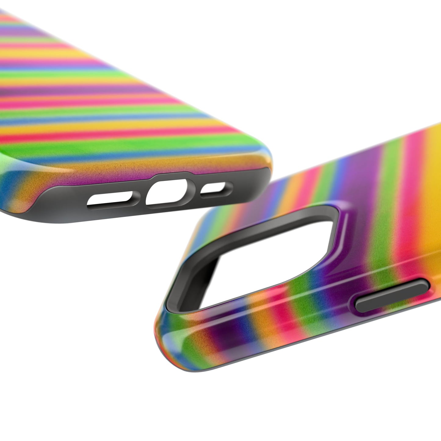 MagSafe "colorful stripes" airbrush iPhone case