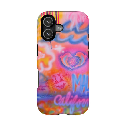 "mornings in malibu" MagSafe airbrush iPhone case