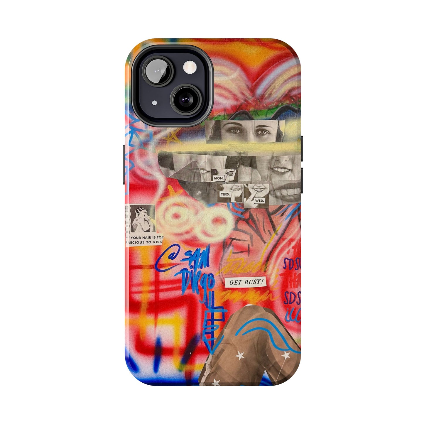 "get busy!" airbrush iPhone case