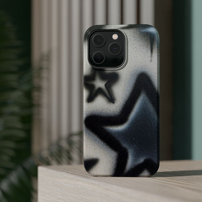 MagSafe "black & white stars" airbrush iPhone case