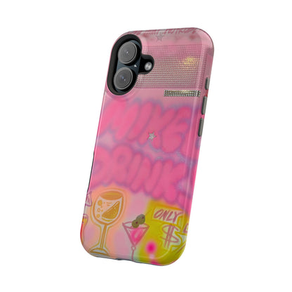 MagSafe "mixed drinks" airbrush iPhone case