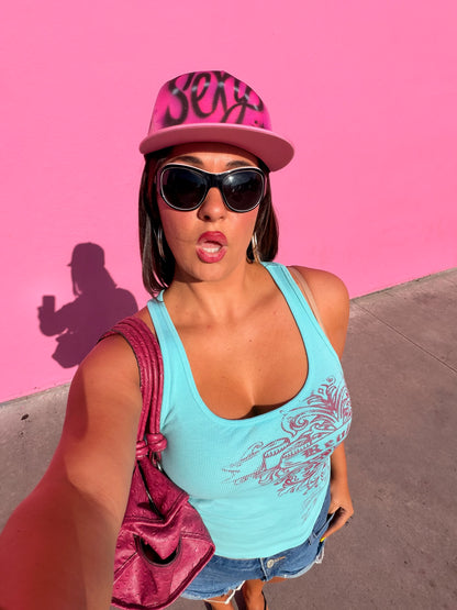 "sexy pt. 2" airbrush pink hat