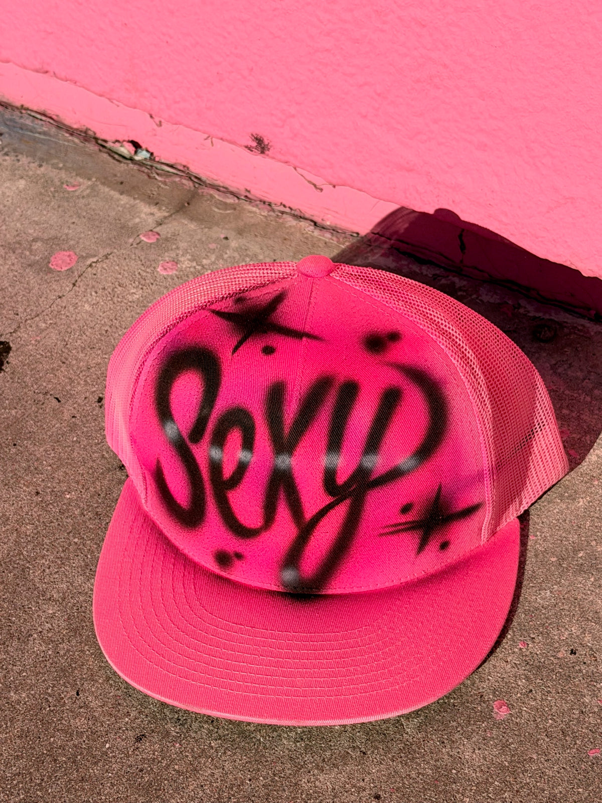 "sexy pt. 2" airbrush pink hat