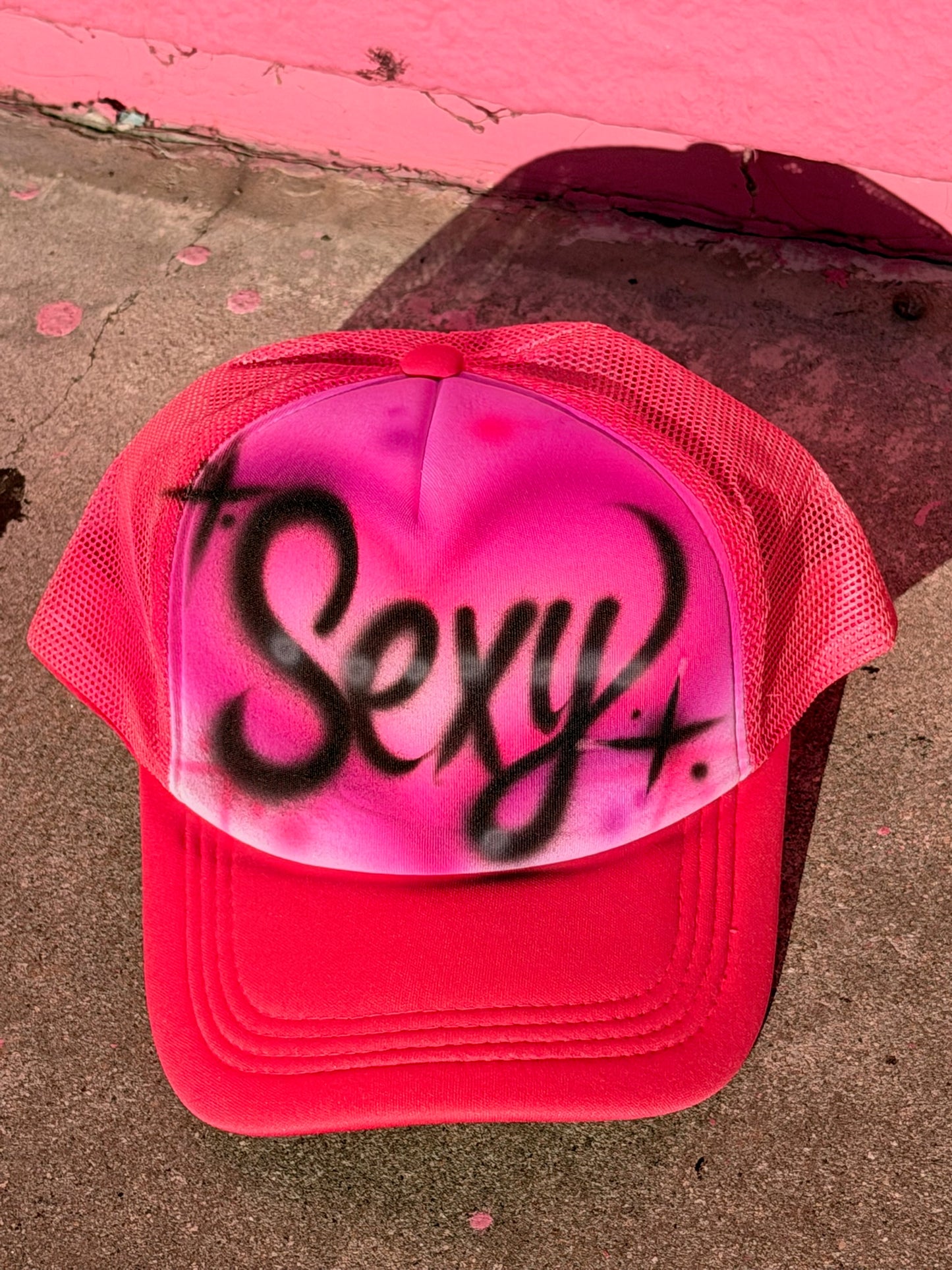 "sexy" pink airbrush hat