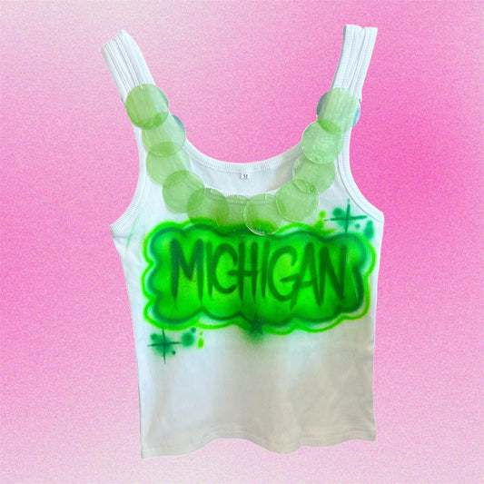 Michigan Airbrush Shell Tank Top - Size Medium