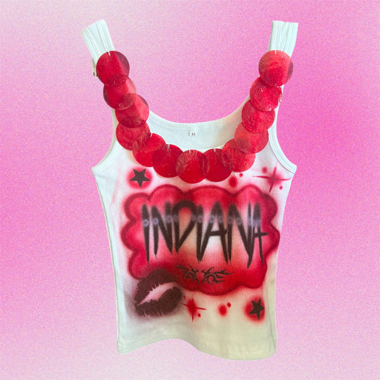 Indiana Shell Airbrush Tank Top - Size XS