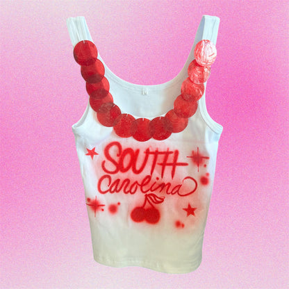 South Carolina Airbrush Shell Tank Top - Size Medium