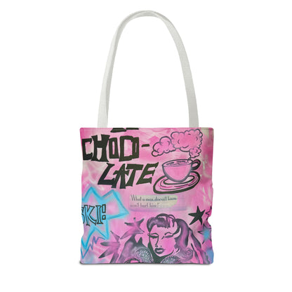 "avant le ski" airbrush tote bag