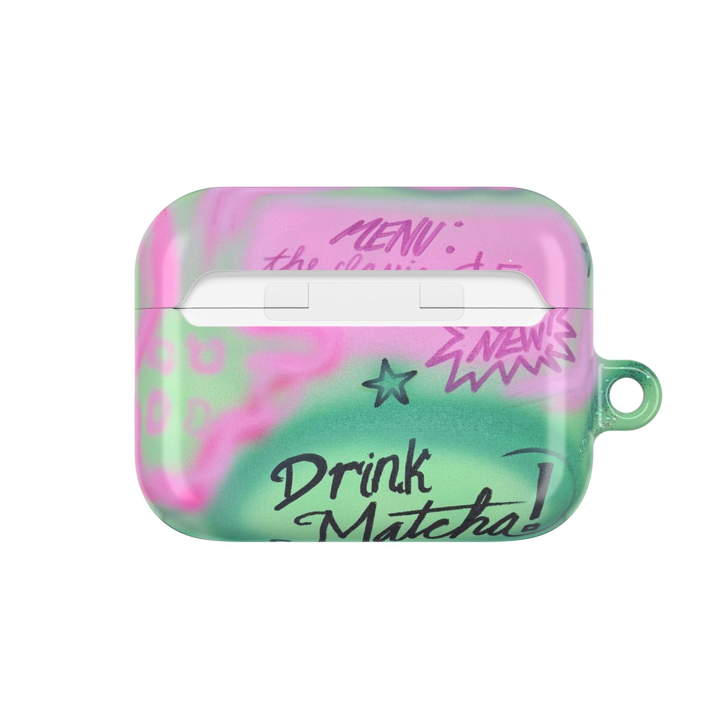 "matcha!" airbrush airpod cases