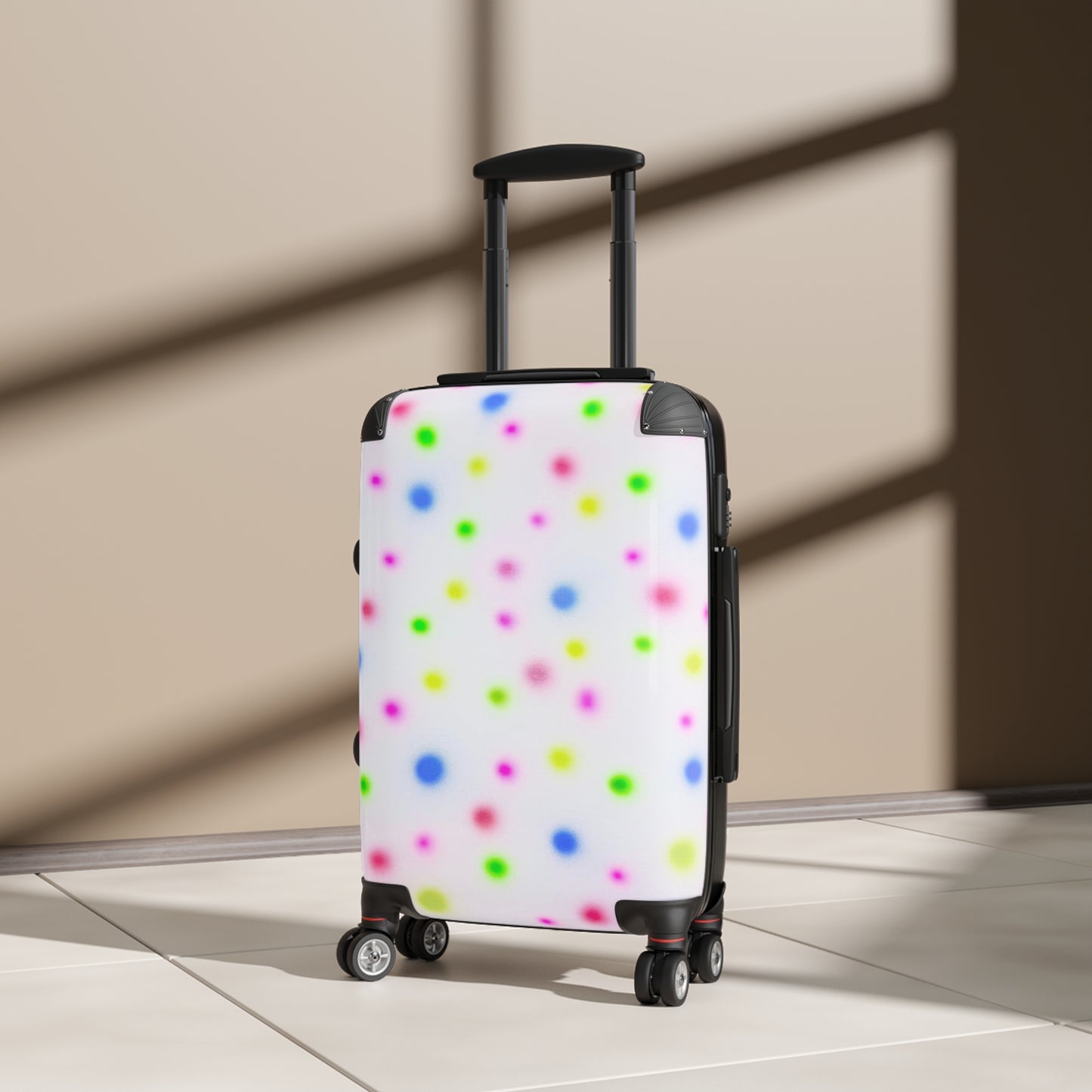 "birthday cake polka dot" airbrush suitcase