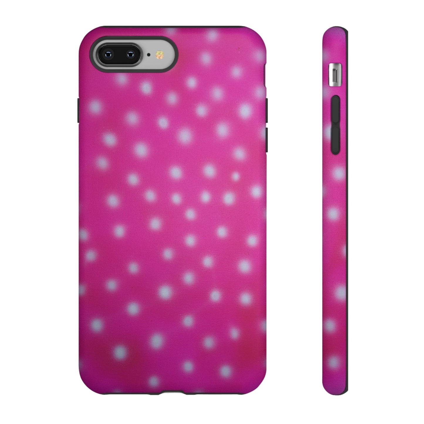 "bubblegum polka dot" airbrush iPhone case