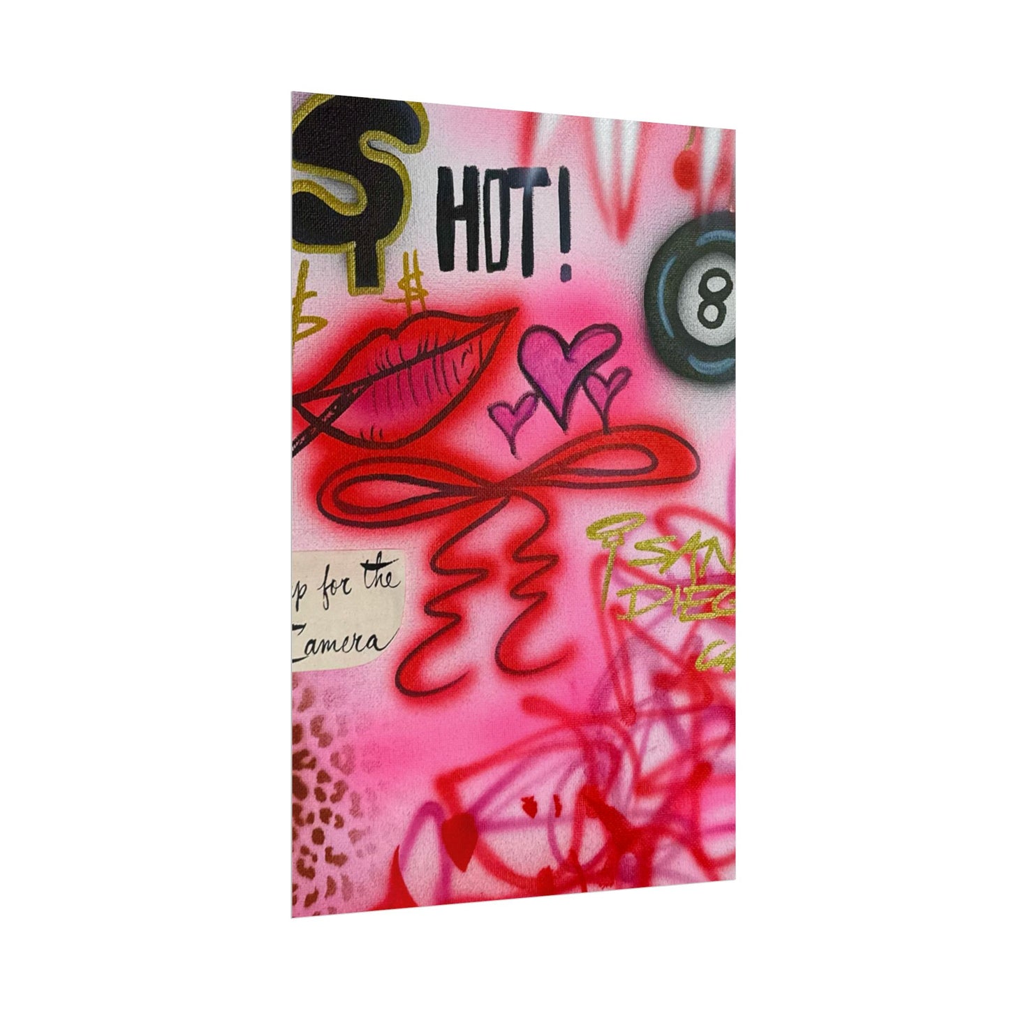 "IT girl" airbrush rolled print