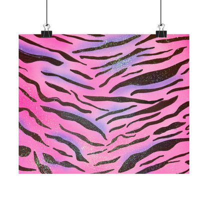 "glitter zebra" airbrush horizontal print