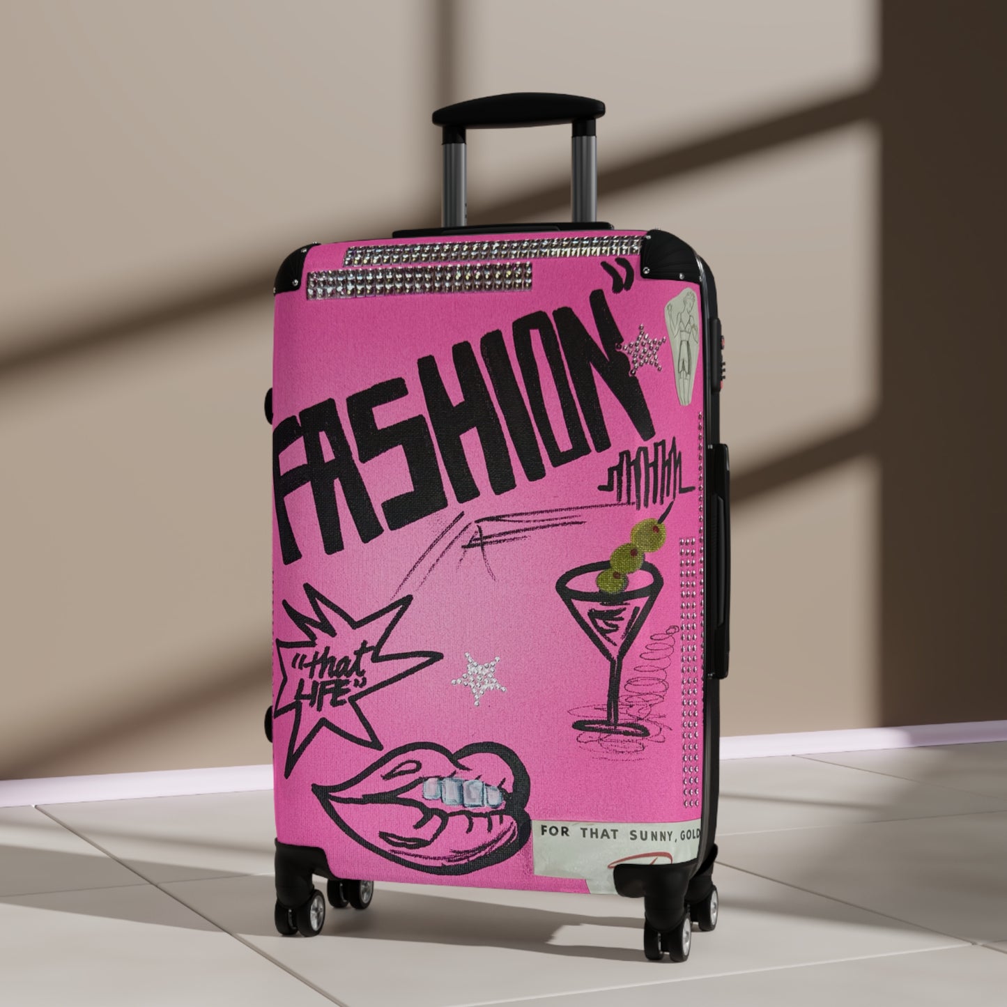 "high fashion" airbrush suitcase