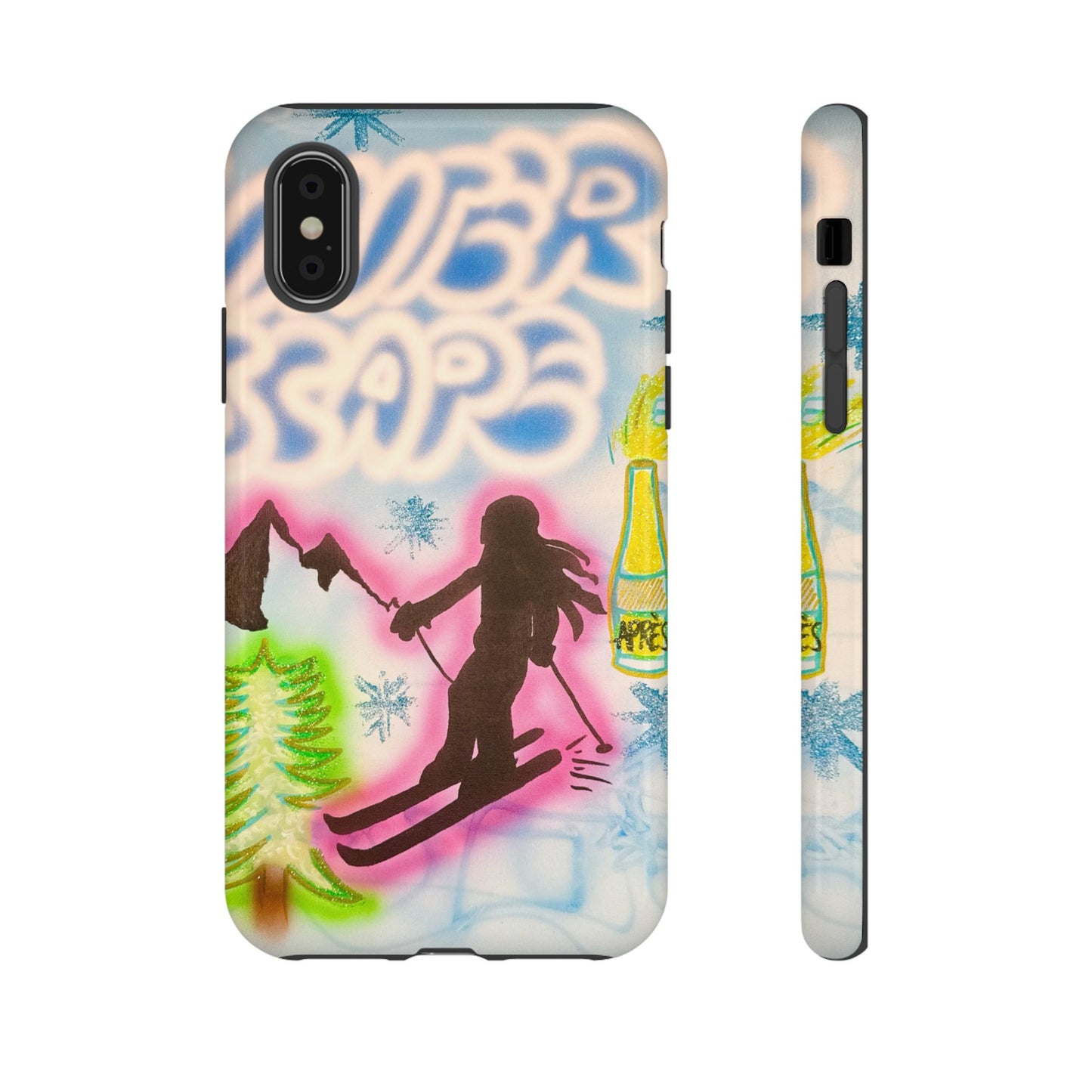 "winter escape" airbrush iPhone case