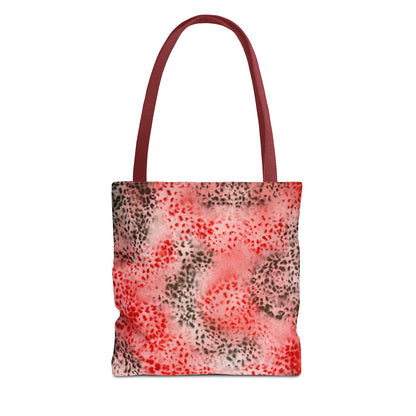 "red cheetah" airbrush tote bag