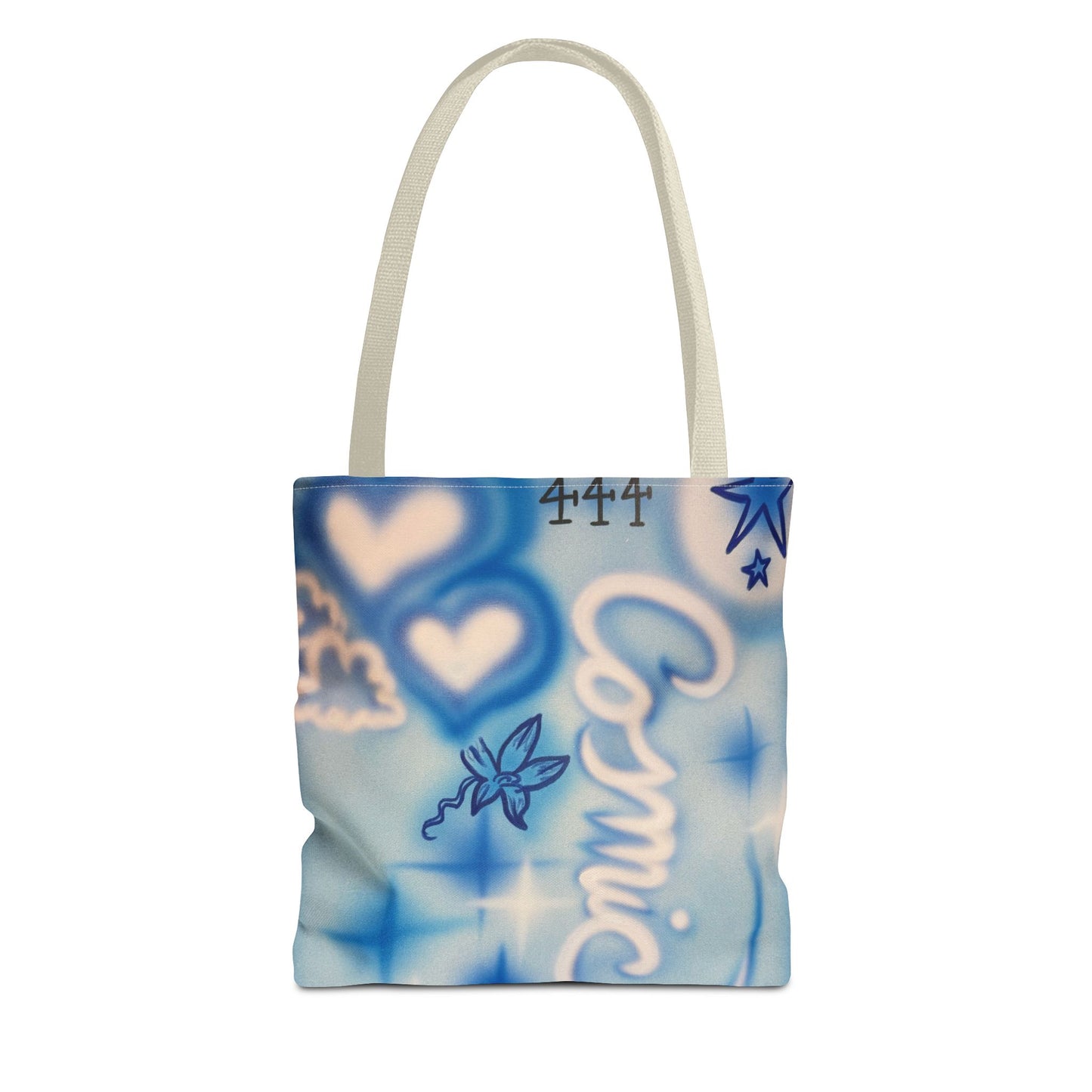 "cosmic" airbrush tote bag