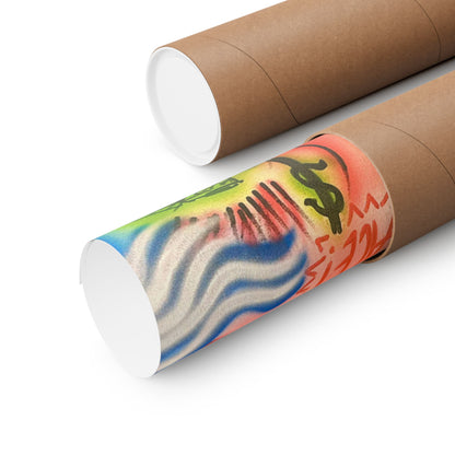 "roll the dice" airbrush horizontal print