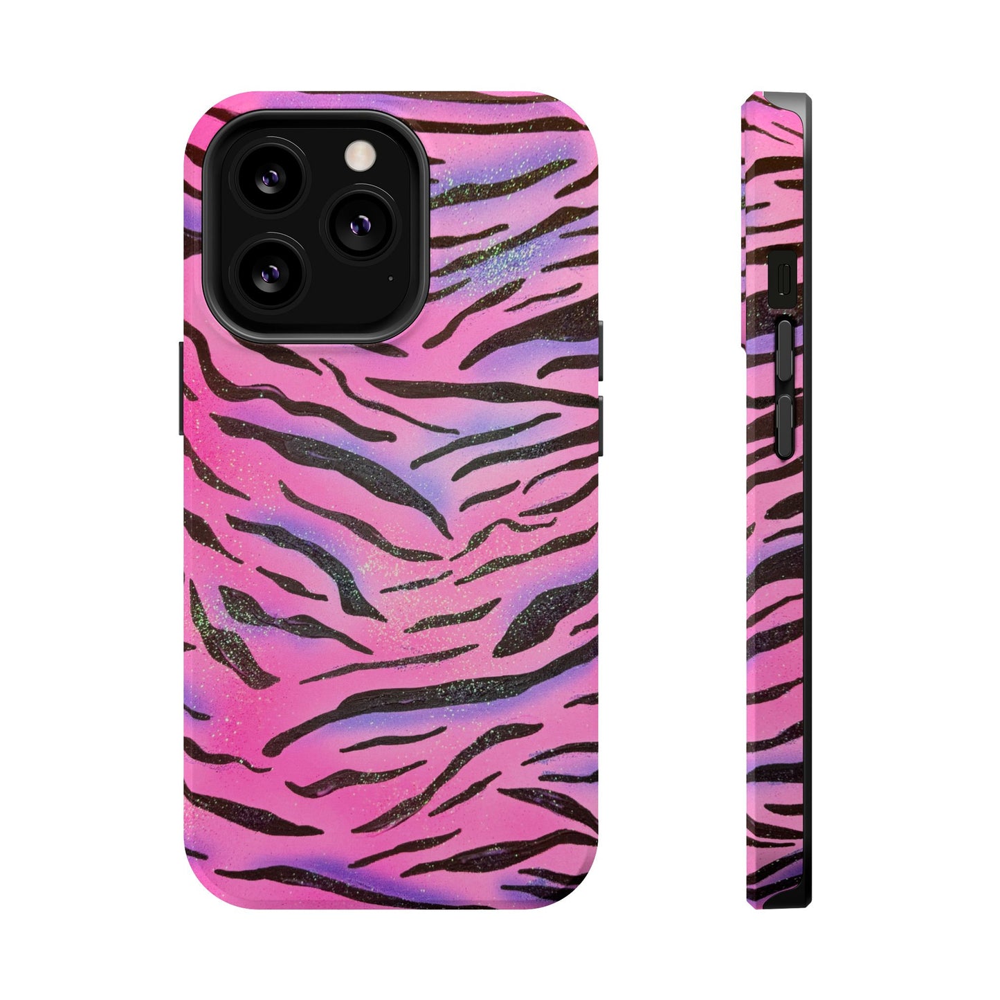 MagSafe "glitter zebra" airbrush iPhone case