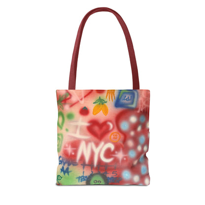 "i <3 NYC" airbrush tote bag