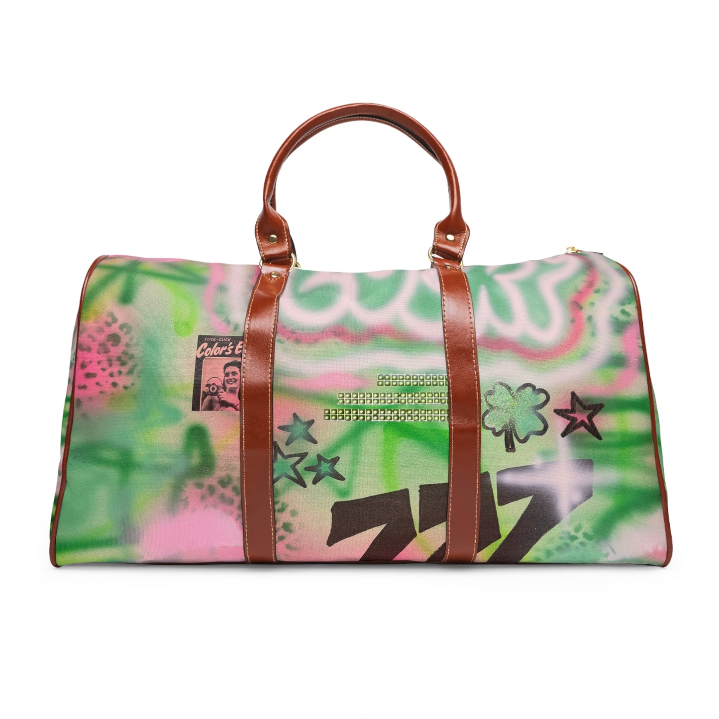 "so lucky" airbrush waterproof travel bag