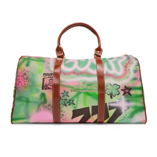 "so lucky" airbrush waterproof travel bag