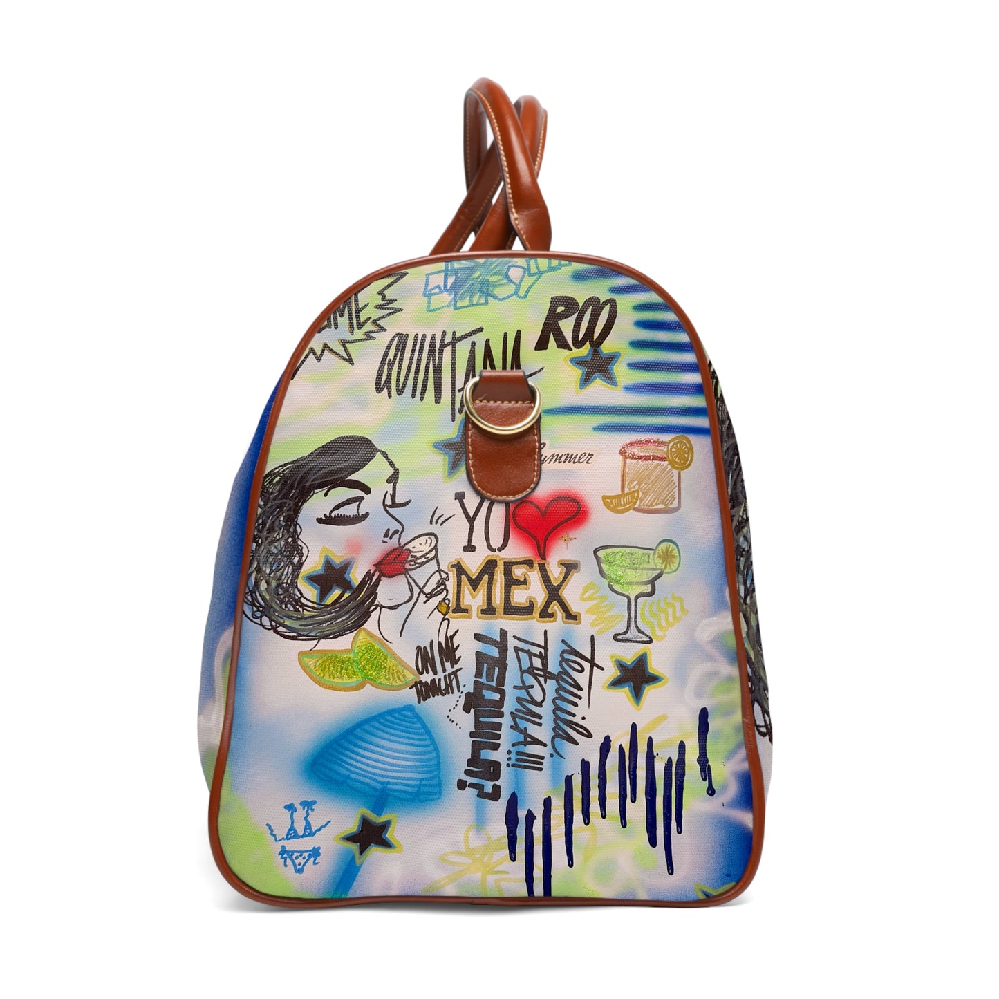 "salted lime" airbrush waterproof travel bag
