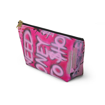 "need $$ to shop" airbrush makeup pouch