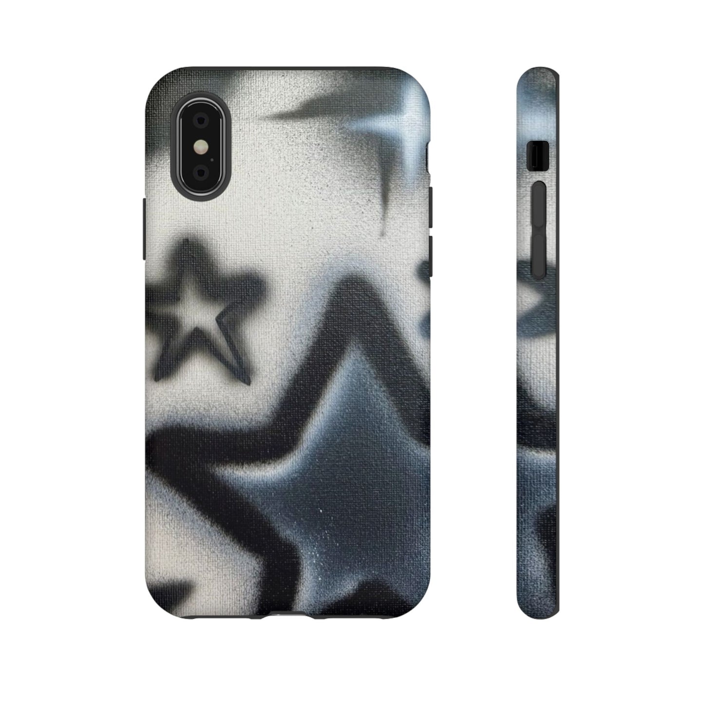 "black & white stars" airbrush iPhone case
