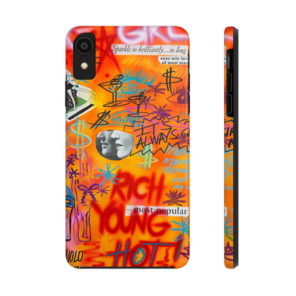 "young, rich, hot!" airbrush iPhone case
