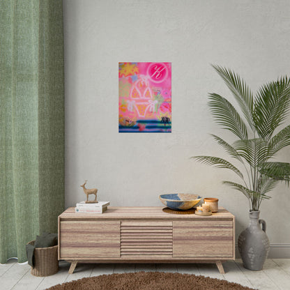 "santa monica strawberry" airbrush rolled print